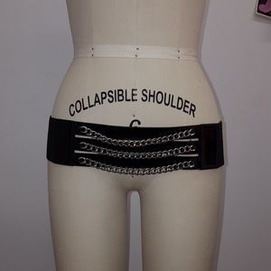 NWT Wide belt with chain detail